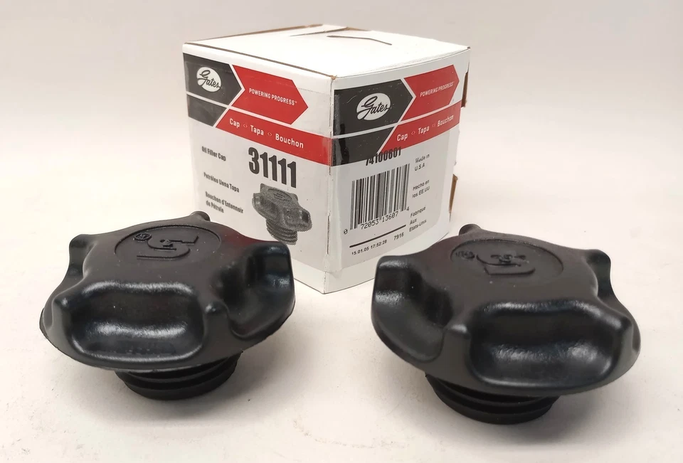 Tapa de llenado de aceite roscado de plástico Gates 31111 74100601 7031706 MO105 (paquete de 2) Foto 2 de 4