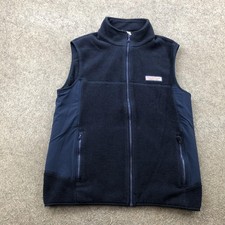 Vineyard Vines Vest Girls XL Navy Blue Fleece Full Zip Sleeveless Jacket