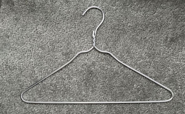 STRONG, Silver, SMOOTH Metal, 16.5” Clothes/Coats Hangers, Set 12, New