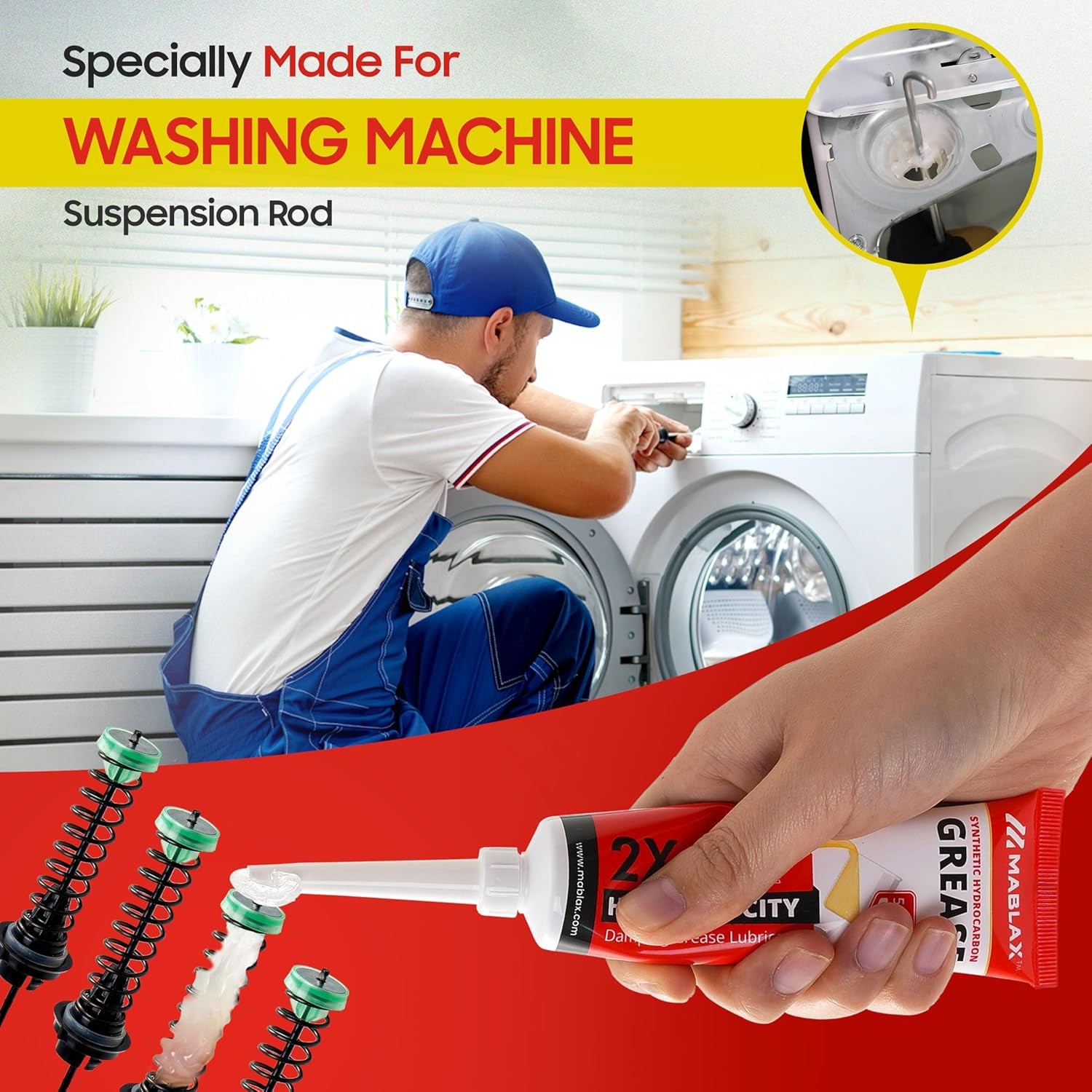 Damping Grease Washing Machine Suspension Rod 50g - Medium-Viscosity Lubricant f