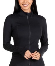 Spyder Active Ladies Yoga Zip-Up Jacket NWT Women  s Black Size Large