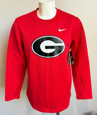 Nike Georgia Bulldogs Therma-FIT Crewneck Sweatshirt Red Mens Large New
