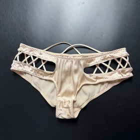 Agent Provocateur &ldquo;Zsi Zsi Elegant Silk Brief&rdquo; Nude Pink/Beige Size 3