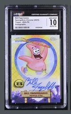 2025 TOPPS CHROME SPONGEBOB #SA-PS BILL FAGERBAKKE/PATRICK STAR CGC GEM MINT 10