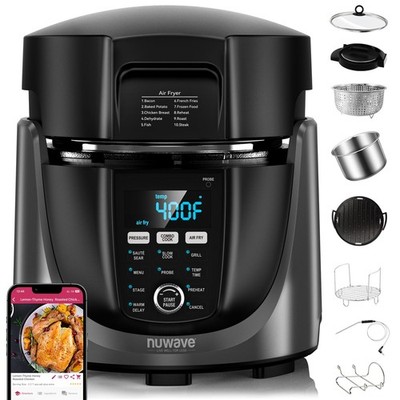 Nuwave Duet Electric Pressure Cooker & Air Fryer Combo, 450 IN 1 Slow Cooker