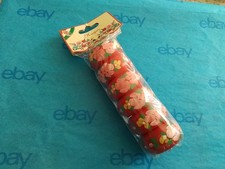Set/6 Hand Painted Wooden Napkin Rings by Fabogar Hungary, Floral Red, Sealed