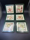 Pimpernel Classic Fruit Botanic Garden Cork Back Coasters Vintage Set Of 6