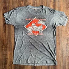 Vintage 80s Thrashed Tissue Thin Harley-David...