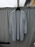 pure collection cashmere Lightweight Open Long Cardigan Light Blue Size S New