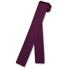 Biagio KNITTED Neck Tie Solid EGGPLANT PURPLE Color Mens Knit NeckTie
