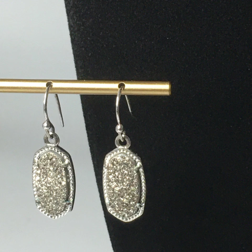 Kendra Scott Lee Drop Earrings Silver Tone - Image 3 of 4