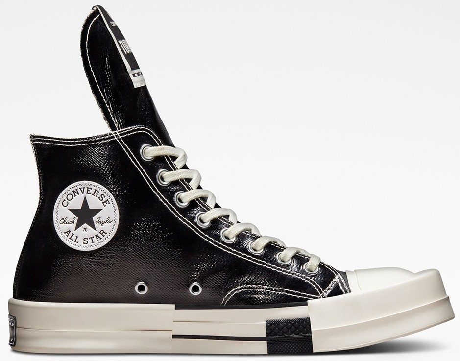 Rick Owens x Converse TURBODRK Chuck 70 High Black Lacquer for