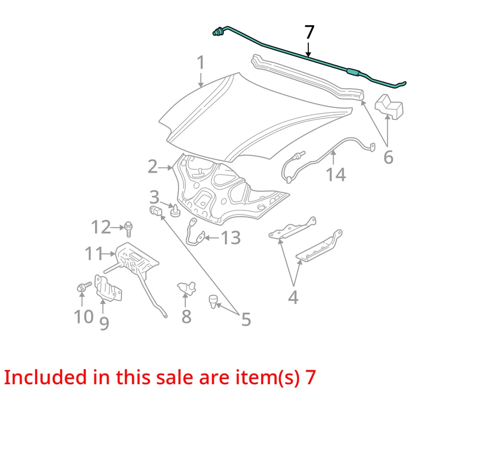 Chevrolet Pontiac Cavalier 1995-2005 Sunfire Rod ASM capó abierto 22656284 nuevo Foto 2 de 3