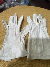 Vintage Aris Of Paris Gloves Women 6.5 White Kid Leather Clean, Undamaged