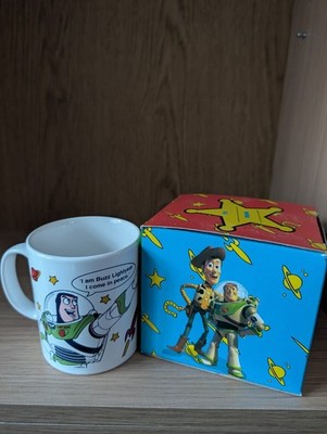 Vintage Toy Story Boxed Mug 1996 Disney Pixar Buzz Woody WH Smith Exclusive