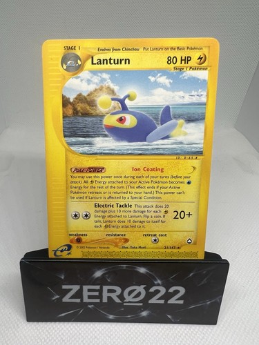 LANTURN 21/147 Aquapolis YUKA MORII E-Reader NON-HOLO Pokemon TCG card NM+ CLEAN
