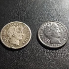1914-D. 1914=P  10 c, Silver Barber Dime