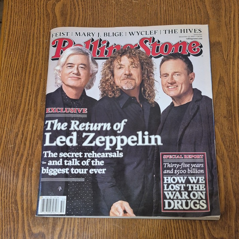 Rolling Stone Dec 2007 Issue 1014 Led Zeppelin War on Drugs Illustrated