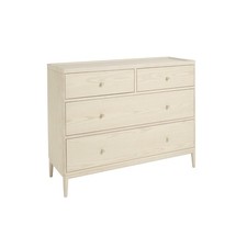 Ercol Salina 4 Drawer Wide Chest in PT Pale Timber Ash W110 D43 H87 RRP &pound;1390