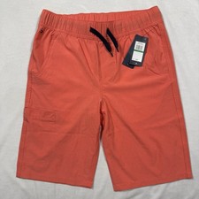 Tommy Hilfiger Boys Cargo Shorts Quick Dry L 16/18 Coral Polyester NWT