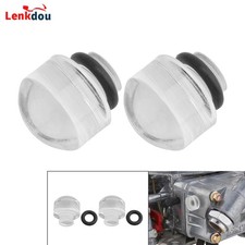 Clear Fuel Level Sight Bowl Plug For Holley 4150 4160 4500 Carburetor - Set Of 2