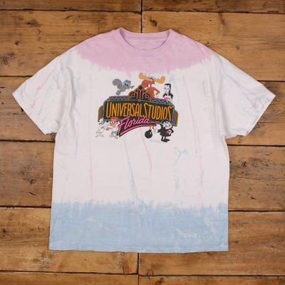 Vintage Universal Studios T-Shirt XL Herren 90s Florida Tie Dye Y2K Single Stitch