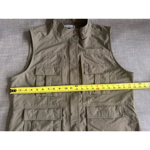 Magellans Travel Gear Mens XL Khaki Utility Vest Multi-Pocket RFID Safe Fishing image 12