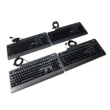  Lot of 4 Lenovo KB-1021 Wired USB Preferred Pro Series Black Keyboards