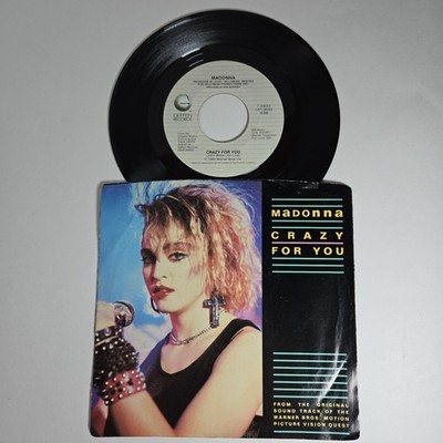 Madonna ''Crazy For You'' Berlin ''No More Words'' 45 Tested Vg+ Picture Sleeve 