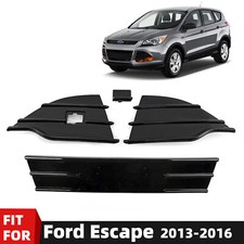 Front Bumper Grille Cover Fit 2013-2016 Ford Escape Plastic Glossy Black