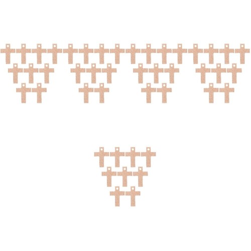 Set of 5 Wooden Pendant Miss Crosses for Jewelry Making Keychains - Zdjęcie 2 z 12