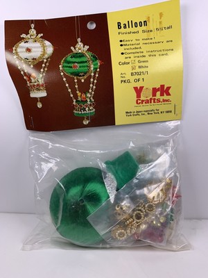 Download York Crafts Balloon Green Sequin Bead Vintage Christmas Ornament Craft Kit Nos Ebay 3D SVG Files Ideas | SVG, Paper Crafts, SVG File