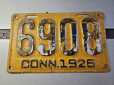 1926 Connecticut License Plate #6908 (Lot 1060)