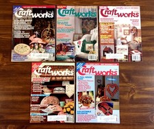 Lot of 5 Vintage CRAFTWORKS For The Home Books 1989: Lots Handcrafted Treasures 