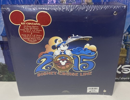 Disney Cruise Line DCL Mickey & Minnie 2015 Photo Album Holds 180 Photos NEW - Picture 2 of 3
