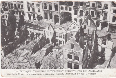 E1013 BELGIEN - THERMONDE KOMPLETT VON DEN DEUTSCHEN ZERSTÖRT - RUINEN