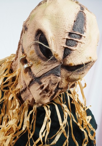 Halloween Scarecrow Mask Costume Latex Realistic Mask Scary Adult Men's - Picture 34 of 42