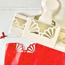 Martha Stewart Border Craft Punch Scallop Shell Fan Scrapbooking Crafting
