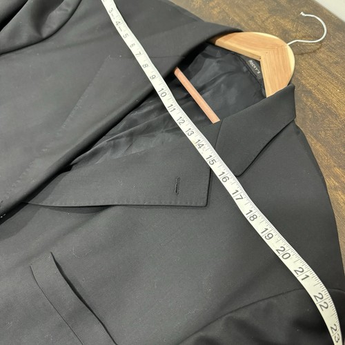 Ermenegildo Zegna Blazer Mantel Herren schwarz 4 Knöpfe superfeine australische Wolle - Bild 9 von 12
