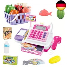 Sotodik 34 Stück Kasse Kinder Rollenspiel Supermarkt Spielzeug Kaufladen 