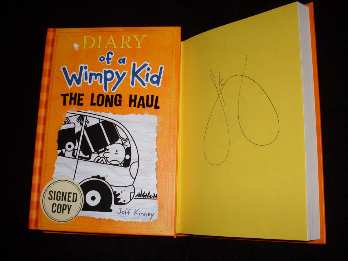 Jeff Kinney signed Diary of a Wimpy Kid: The Long Haul Bk. 9