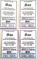 Oster Clipper Carbon Brush and Spring Assy 919-17 for A5, Classic 76 4 packs