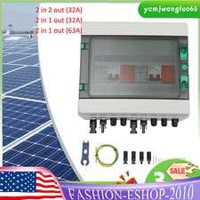 DC 500V/1000V Solar PV Combiner Box 2 Strings Circuit Breaker For Solar Panel
