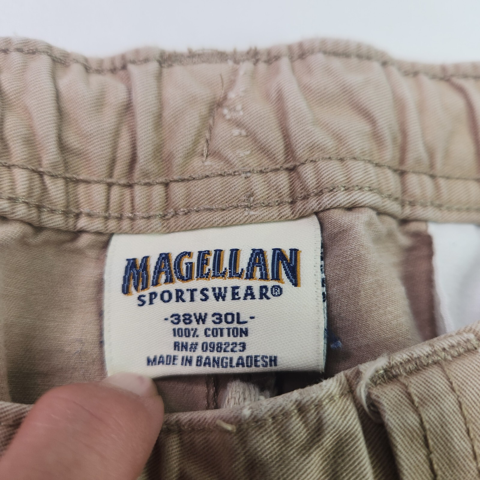 Magellan Mens Beige Cargo Pants Hiking Adventure Gear… Gem