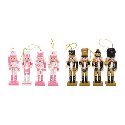 4x Holz Nussknacker Soldat Party Gefälligkeiten Puppe für Heim Party Sammlerstücke