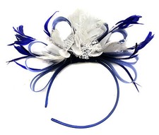 Customised Feather Hair Fascinator on Headband Wedding Royal Ascot Races Bespoke