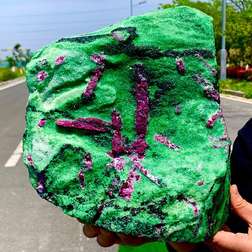 28.55LB Natural green Ruby zoisite (anylite) crystal Chakra Healing Energy - Picture 20 of 21