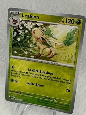 Leafeon 011/167 3D Custom Handmade Pokémon Card Art Twilight Masquerade Regular