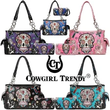 Sugar Skull Day of the Dead Fashion Handbag Women Concealed Carry Purse / Wallet