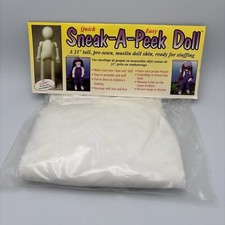 Sneak-A-Peek Doll 31" Tall Pre-Sewn, Muslin Doll Skin, Ready for Stuffing